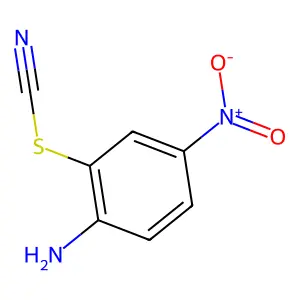 Thiocyanic acid, 2-amino-5-nitrophenyl ester structure