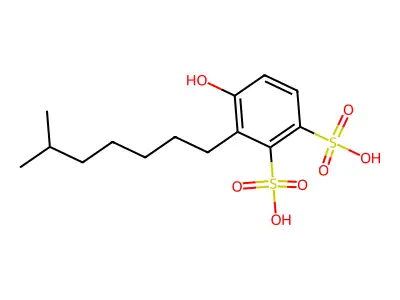 3-{[(6-Methylheptyl)oxy]sulfonyl}benzene-1-sulfonic acid structure