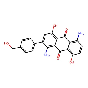 9,10-Anthracenedione, 1,5-diamino-4,8-dihydroxy-2-(hydroxymethylphenyl)- structure