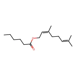 Geranyl hexanoate structure