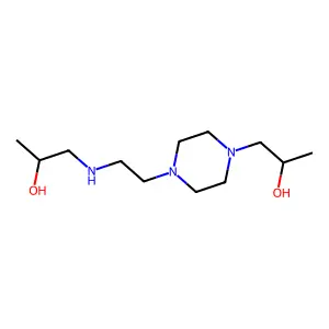 1-Piperazineethanol, 4-(2-((2-hydroxypropyl)amino)ethyl)-alpha-methyl- structure