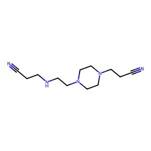 4-(2-((2-Cyanoethyl)amino)ethyl)-1-piperazinepropanenitrile structure