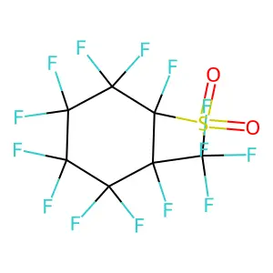 Cyclohexanesulfonyl fluoride, decafluoro(trifluoromethyl)- structure