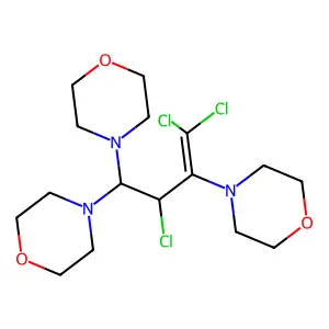 Morpholine, 4,4',4''-[2-chloro-1-(dichloromethylene)-1-propanyl-3-ylidene]tris- structure