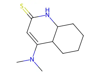 4-(dimethylamino)-4a,5,6,7,8,8a-hexahydroquinoline-2(1H)-thione structure