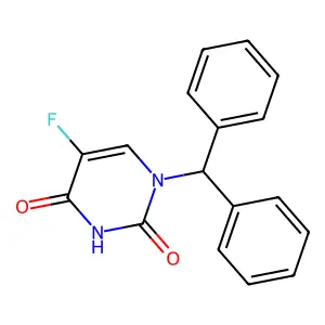 1-Benzhydryl-5-fluoropyrimidine-2,4-dione structure