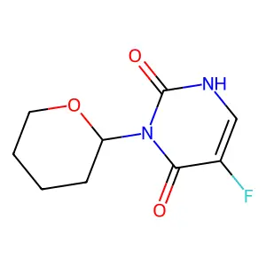 5-Fluoro-3-(tetrahydropyran-2-yl)uracil structure