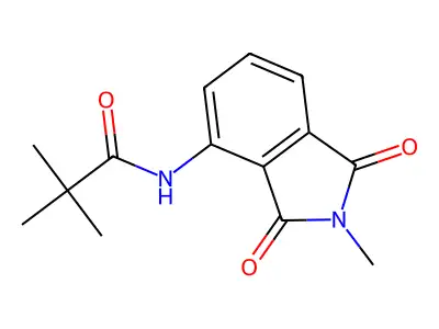 N-(2-methyl-1,3-dioxoisoindolin-4-yl)pivalamide structure