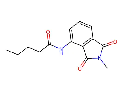 N-(2-methyl-1,3-dioxoisoindolin-4-yl)pentanamide structure