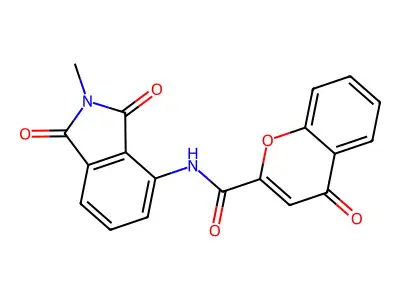 N-(2-methyl-1,3-dioxoisoindolin-4-yl)-4-oxo-4H-chromene-2-carboxamide structure