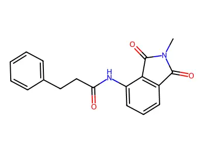 N-(2-methyl-1,3-dioxoisoindol-4-yl)-3-phenylpropanamide structure