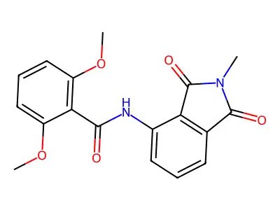 2,6-dimethoxy-N-(2-methyl-1,3-dioxoisoindol-4-yl)benzamide structure