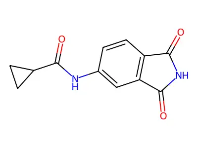 N-(1,3-dioxoisoindolin-5-yl)cyclopropanecarboxamide structure