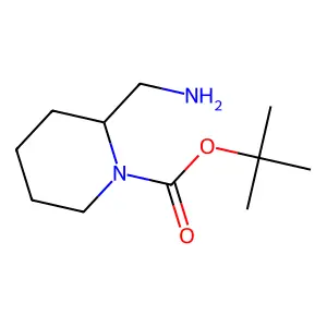 tert-Butyl (2S)-2-(aminomethyl)piperidine-1-carboxylate structure