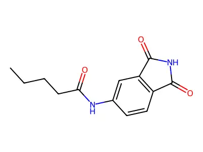 N-(1,3-dioxo-2,3-dihydro-1H-isoindol-5-yl)pentanamide structure