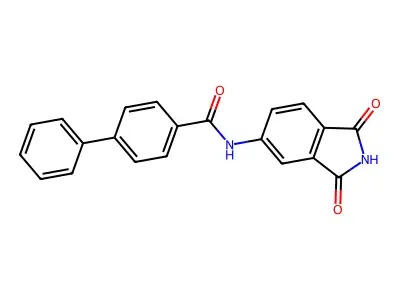N-(1,3-dioxoisoindol-5-yl)-4-phenylbenzamide structure
