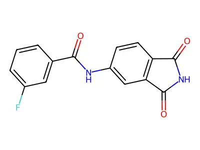 N-(1,3-dioxoisoindolin-5-yl)-3-fluorobenzamide structure