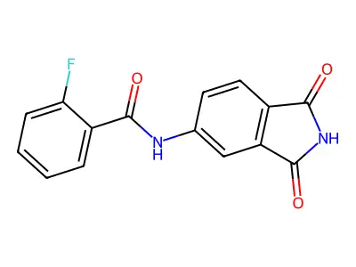 N-(1,3-dioxoisoindolin-5-yl)-2-fluorobenzamide structure