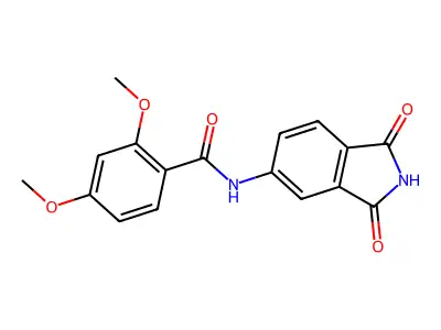N-(1,3-dioxo-2,3-dihydro-1H-isoindol-5-yl)-2,4-dimethoxybenzamide structure