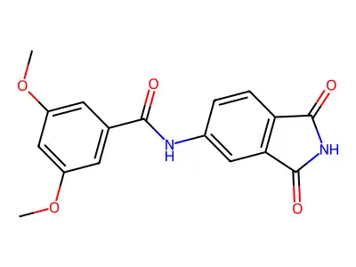 N-(1,3-dioxoisoindol-5-yl)-3,5-dimethoxybenzamide structure