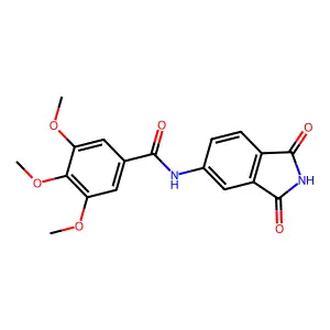 N-(1,3-dioxoisoindol-5-yl)-3,4,5-trimethoxybenzamide structure