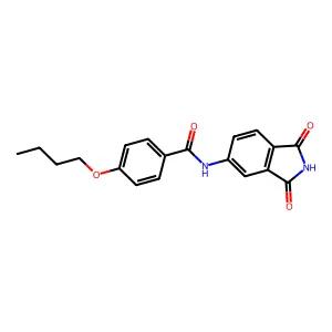 4-butoxy-N-(1,3-dioxo-2,3-dihydro-1H-isoindol-5-yl)benzamide structure