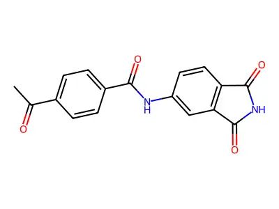 4-acetyl-N-(1,3-dioxoisoindolin-5-yl)benzamide structure
