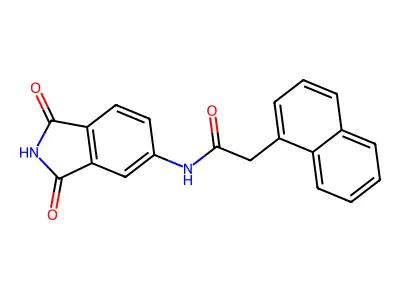 N-(1,3-dioxoisoindol-5-yl)-2-naphthalen-1-ylacetamide structure