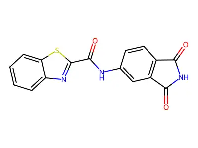 N-(1,3-dioxoisoindolin-5-yl)benzo[d]thiazole-2-carboxamide structure