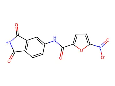 N-(1,3-dioxoisoindolin-5-yl)-5-nitrofuran-2-carboxamide structure