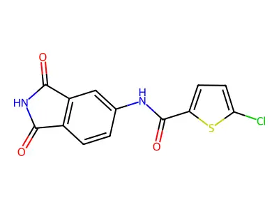 5-chloro-N-(1,3-dioxo-5-isoindolyl)-2-thiophenecarboxamide structure