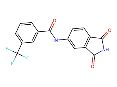 N-(1,3-dioxoisoindol-5-yl)-3-(trifluoromethyl)benzamide structure