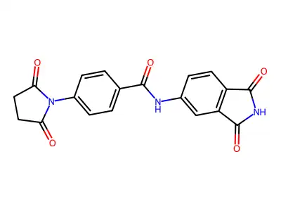 N-(1,3-dioxoisoindolin-5-yl)-4-(2,5-dioxopyrrolidin-1-yl)benzamide structure