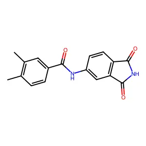N-(1,3-dioxo-2,3-dihydro-1H-isoindol-5-yl)-3,4-dimethylbenzamide structure