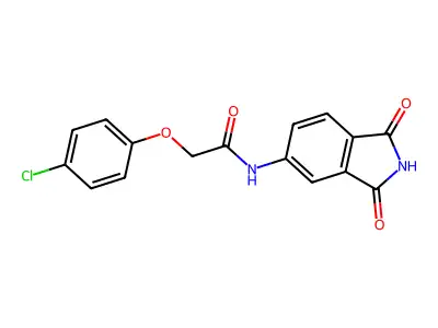 2-(4-chlorophenoxy)-N-(1,3-dioxoisoindolin-5-yl)acetamide structure