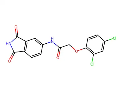 2-(2,4-dichlorophenoxy)-N-(1,3-dioxoisoindol-5-yl)acetamide structure
