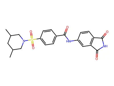 4-(3,5-dimethylpiperidin-1-yl)sulfonyl-N-(1,3-dioxoisoindol-5-yl)benzamide structure