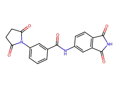 N-(1,3-dioxoisoindolin-5-yl)-3-(2,5-dioxopyrrolidin-1-yl)benzamide structure