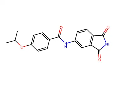 N-(1,3-dioxoisoindolin-5-yl)-4-isopropoxybenzamide structure