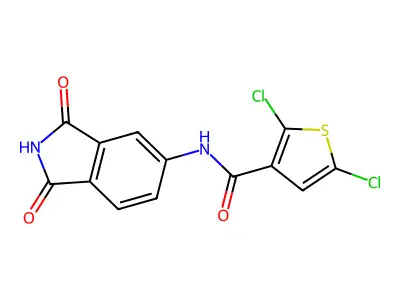 2,5-dichloro-N-(1,3-dioxoisoindol-5-yl)thiophene-3-carboxamide structure