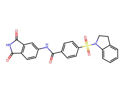 N-(1,3-dioxoisoindolin-5-yl)-4-(indolin-1-ylsulfonyl)benzamide structure