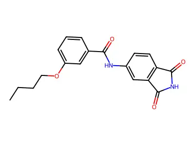 3-butoxy-N-(1,3-dioxoisoindolin-5-yl)benzamide structure