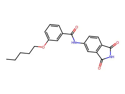 N-(1,3-dioxoisoindolin-5-yl)-3-(pentyloxy)benzamide structure