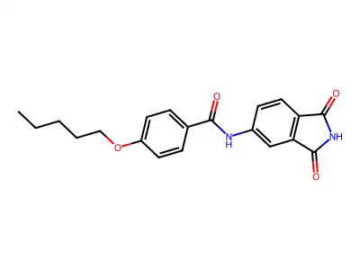 N-(1,3-dioxoisoindol-5-yl)-4-pentoxybenzamide structure