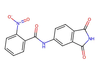 N-(1,3-dioxoisoindolin-5-yl)-2-nitrobenzamide structure