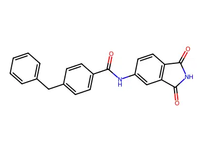 4-benzyl-N-(1,3-dioxoisoindolin-5-yl)benzamide structure