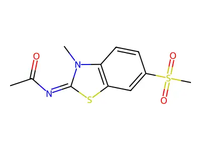 (Z)-N-(3-methyl-6-(methylsulfonyl)benzo[d]thiazol-2(3H)-ylidene)acetamide structure