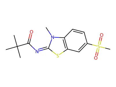 (Z)-N-(3-methyl-6-(methylsulfonyl)benzo[d]thiazol-2(3H)-ylidene)pivalamide structure