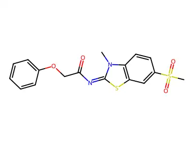 (Z)-N-(3-methyl-6-(methylsulfonyl)benzo[d]thiazol-2(3H)-ylidene)-2-phenoxyacetamide structure