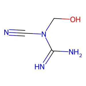 1-Cyano-1-(hydroxymethyl)guanidine structure